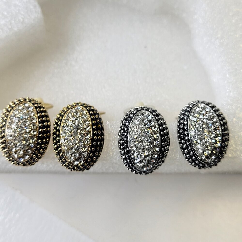 Gold Tone Clip On Earrings - Picture 6 of 7